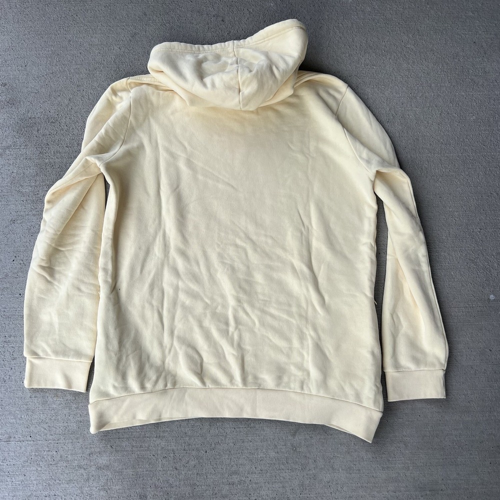 adidas originals men's trefoil pale yellow hoodie size L  b3 - Picture 7 of 7